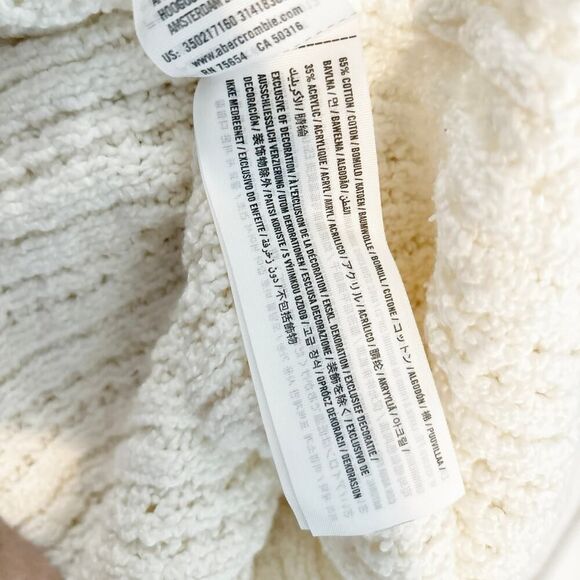 Hollister California Cream Sleeveless Turtleneck Knit Tunic Sweater Size S - Picture 5 of 5